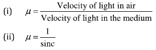 Notes And Questions NCERT Class 12 Physics Chapter 9 Ray Optics and Optical Instruments