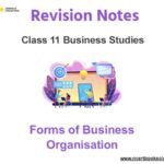 Notes And Questions NCERT Class 11 Business Studies Chapter 2 Forms of Business Organisation