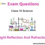 Light Reflection and Refraction Class 10 Science Exam Questions