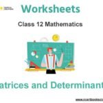 Worksheets Class 12 Mathematics Matrices and Determinants Pdf Download