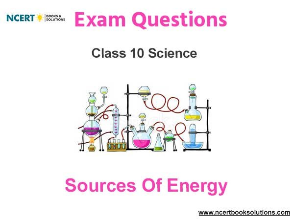 Sources of Energy Class 10 Science Exam Questions