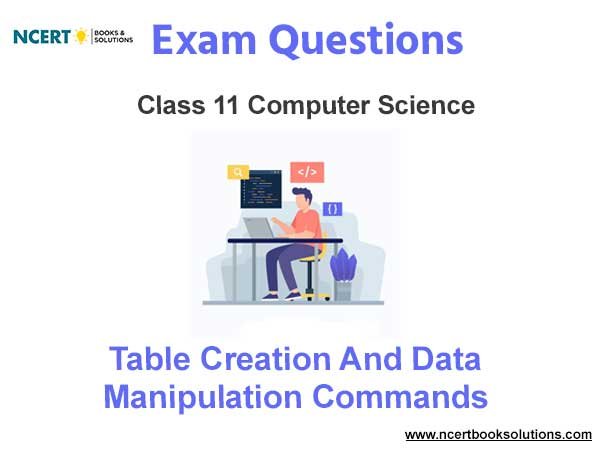 Table Creation And Data Manipulation Commands Computer Science Exam Questions