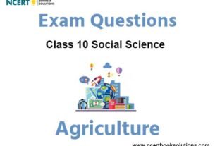 Agriculture Class 10 Social Science Exam Questions