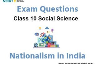 Nationalism in India Class 10 Social Science Exam Questions