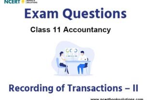 Recording of Transactions – II Class 11 Accountancy Exam Questions