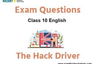 The Hack Driver Class 10 English Exam Questions