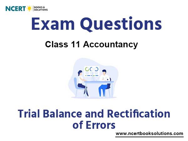 Trial Balance and Rectification of Errors Class 11 Accountancy Exam Questions