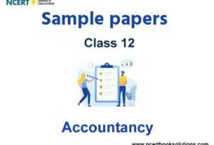 Class 12 Accountancy Sample Paper Term 2 With Solutions Set A