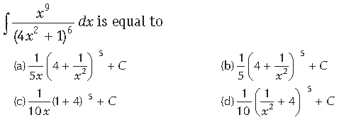 MCQs For NCERT Class 12 Mathematics Chapter 7 Integrals