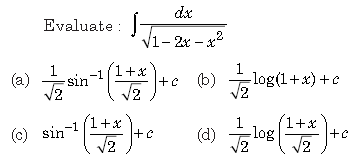 MCQs For NCERT Class 12 Mathematics Chapter 7 Integrals