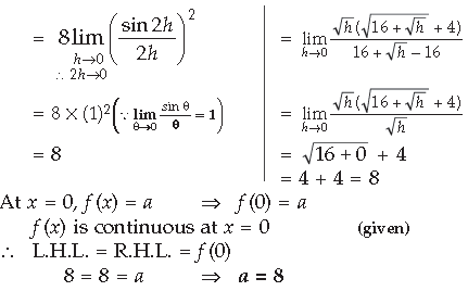 Continuity and Differentiability Class 12 Mathematics Exam Questions